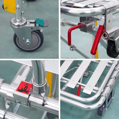 L'allumage d'aluminium porte-ambulance pliable porte-ambulance chirurgicale orange