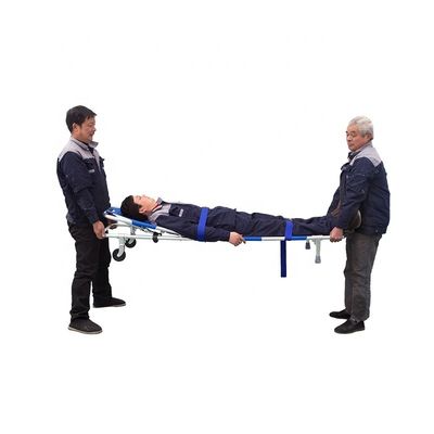 Légère pliable en alliage d'aluminium bleu Légère manuelle pliable en toile
