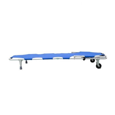 Légère pliable en alliage d'aluminium bleu Légère manuelle pliable en toile