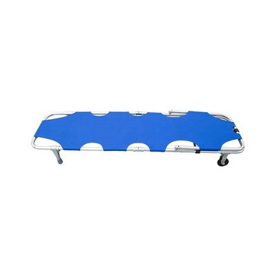 Légère pliable en alliage d'aluminium bleu Légère manuelle pliable en toile