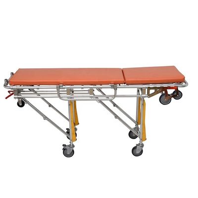 Traîneau d'ambulance d'hôpital, roulettes d'ambulance orange, roulettes d'ambulance de classe I