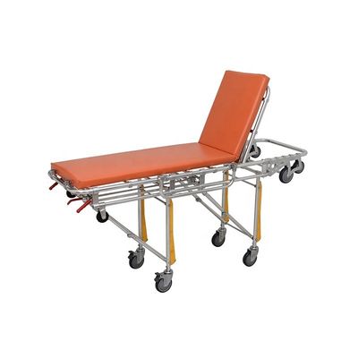 Traîneau d'ambulance d'hôpital, roulettes d'ambulance orange, roulettes d'ambulance de classe I