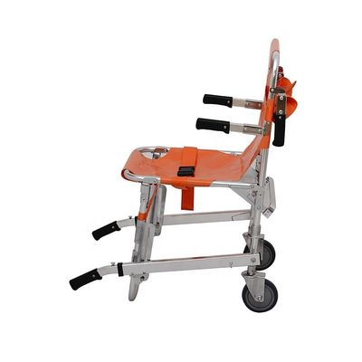 Chaise d'évacuation d'urgence en aluminium léger en orange pour les normes de sécurité Aucun