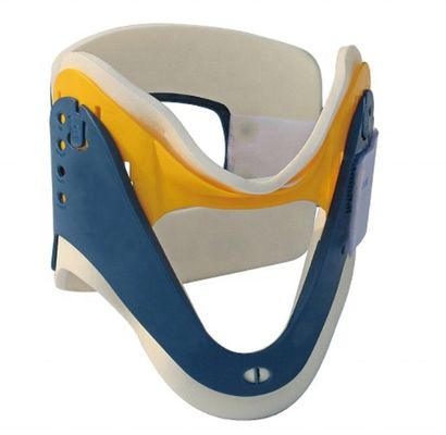 Dispositif de traction cervicale pour collier médical bleu jaune Certificat CE