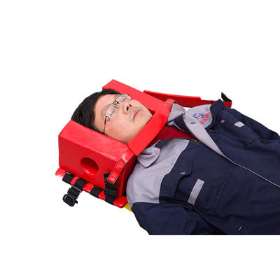 Immobilizateur de tête rouge NBR pour appareil durable à brancards de secours d'urgence