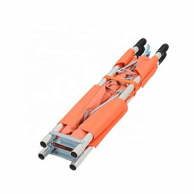 Une civière d'urgence pliante portable en alliage d'aluminium parfaite pour le transfert de patients.