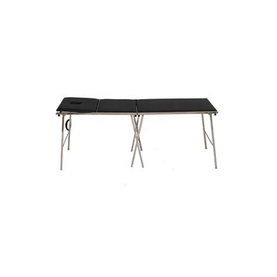 Commercial Couch d'examen du patient pliable Lit d'examen de l'hôpital noir