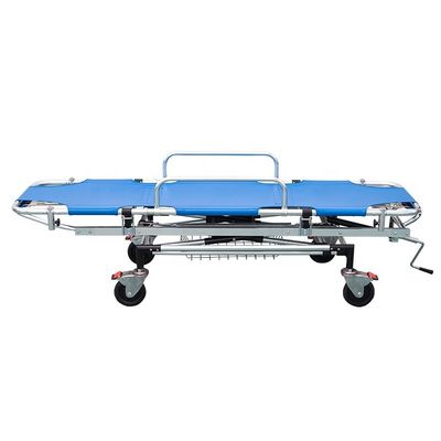 Lit de couchette d'ambulance d'urgence en alliage d'aluminium bleu pour les premiers secours