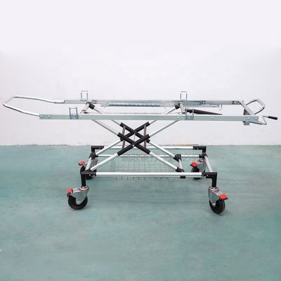 Lit de couchette d'ambulance d'urgence en alliage d'aluminium bleu pour les premiers secours